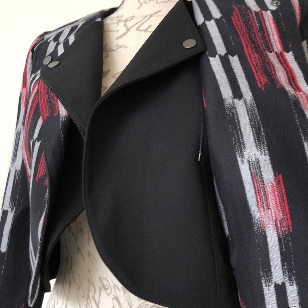 BCBG Maxazria Cropped Moto Jacket - Picture 7 of 8